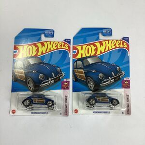 2 Compact Kings Volkswagen Beetle Blue Woodie 2021 Hot Wheels Mattel